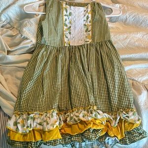 Lemons and gingham Boutique dress